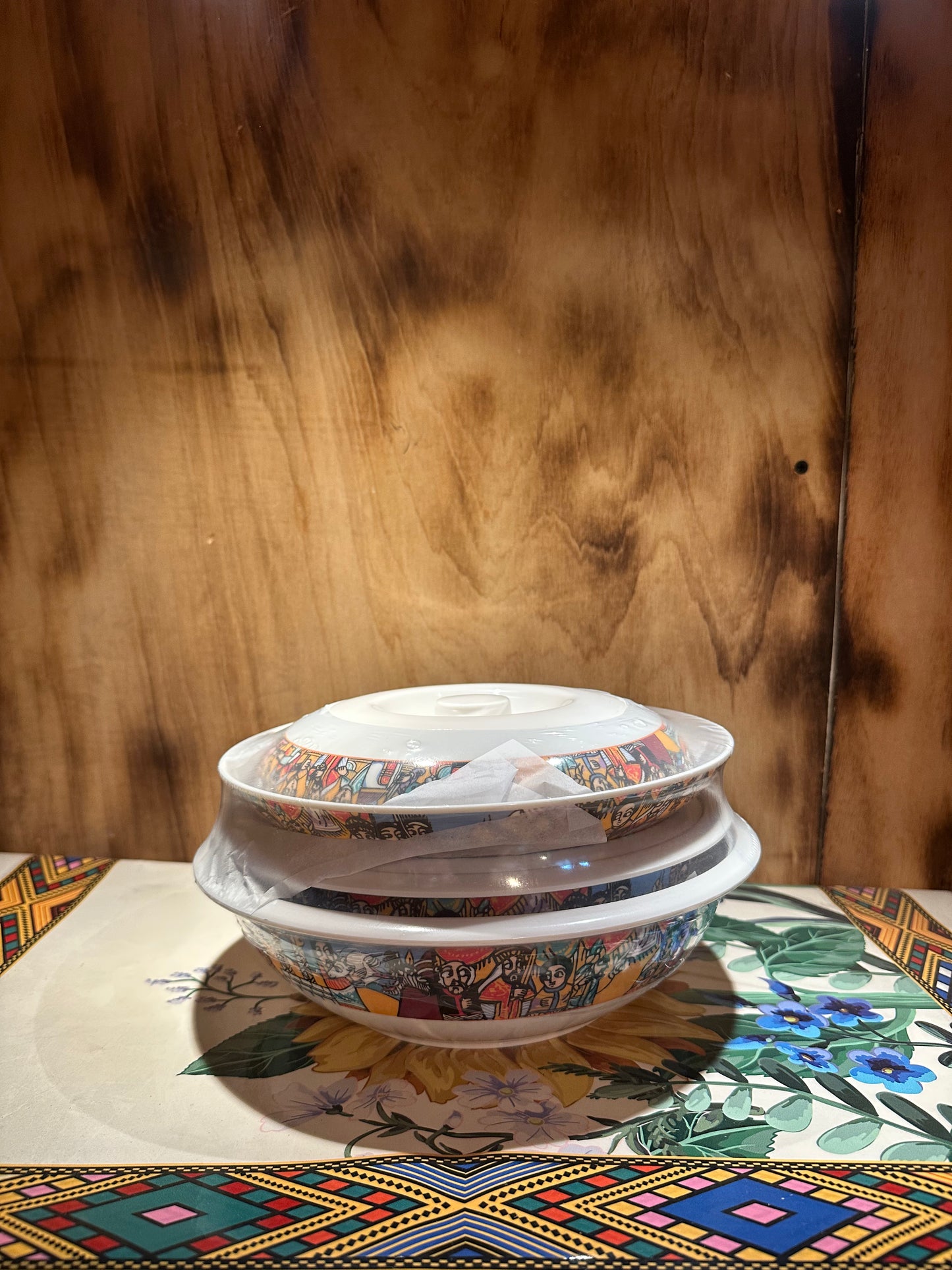 Ethiopian traditional 3pcs Bowl&lid set
