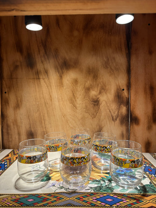 Ethiopian water Glass 6pcs