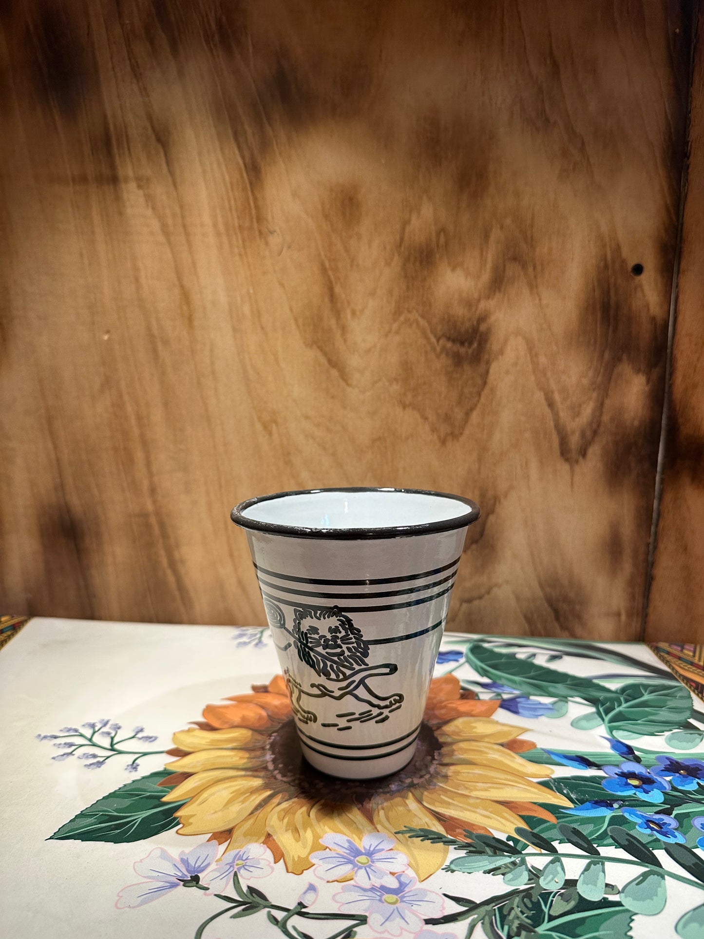 Ethiopian traditional drinking cups (Menilek cap metal & ceramic)