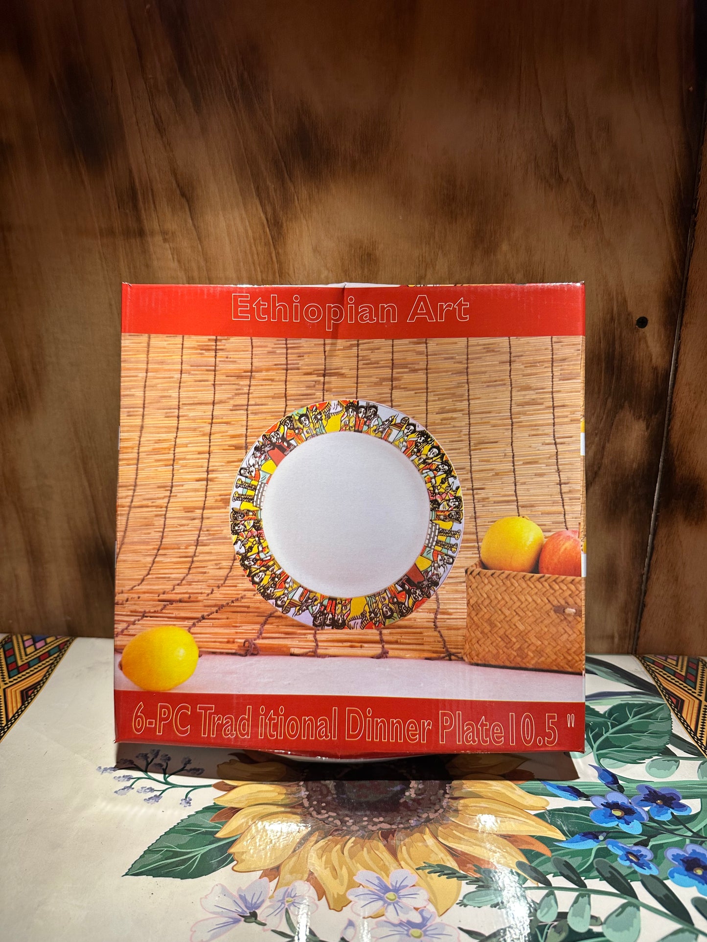 Ethiopian 6Pcs Traditional Dinner plate 10.5