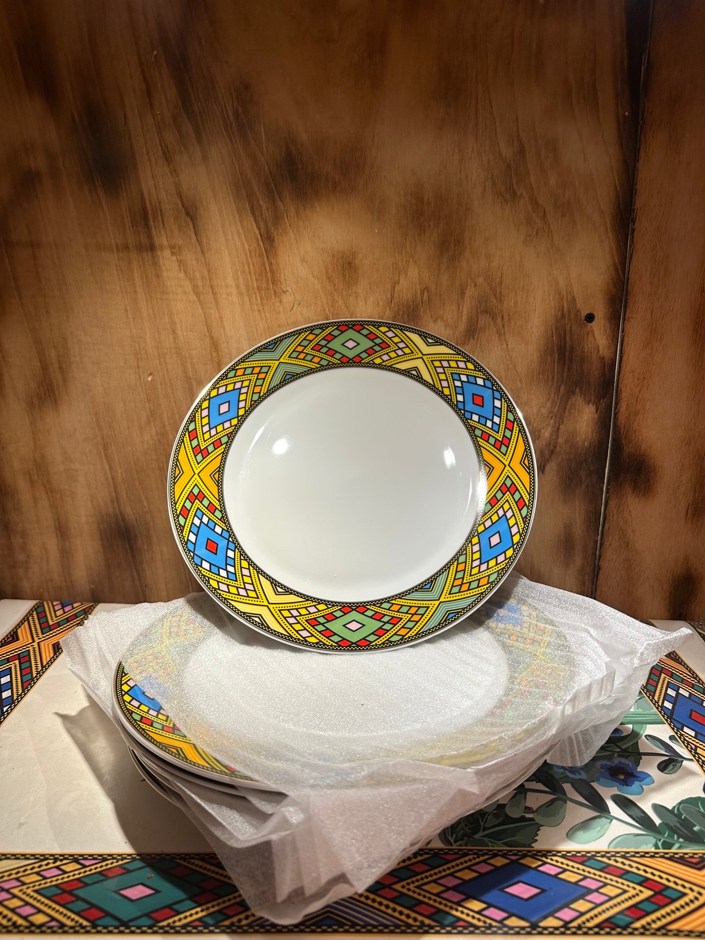 Ethiopian 6Pcs Traditional Dinner plate 10.5