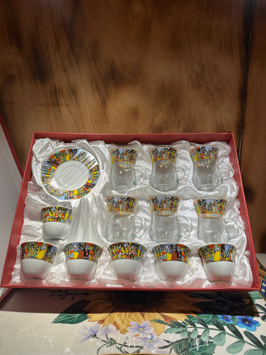 Ethiopian traditional 18 pcs tea & coffee